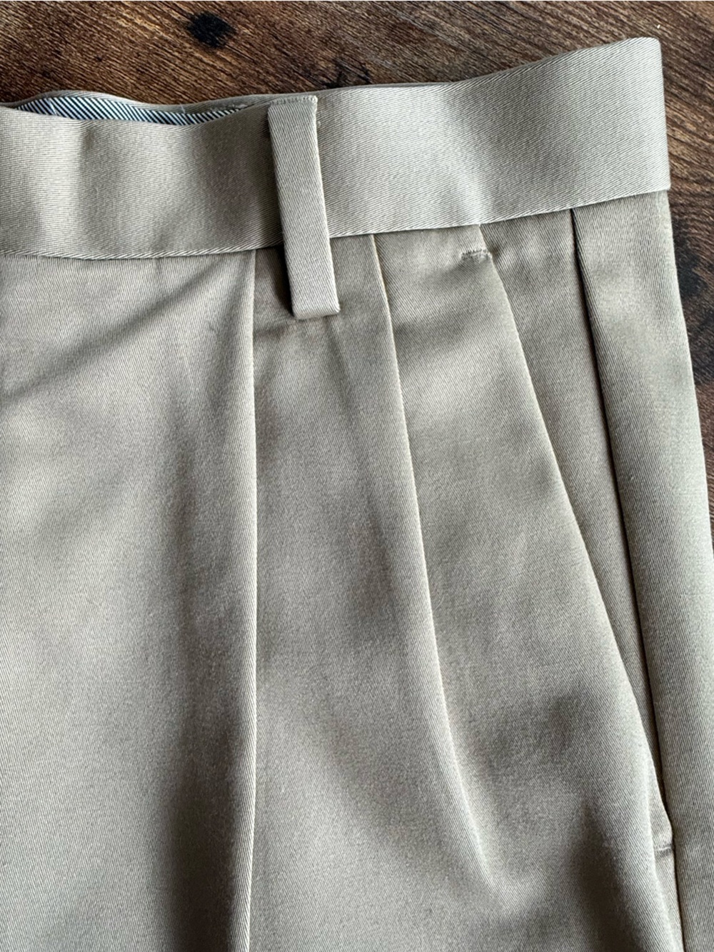 Vintage 2000s Tan High Waisted Pleated Trousers Dockers ~ 30 x 30.5 - Picture 7 of 8